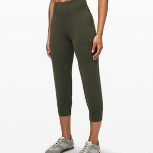 Olive Green Lululemon Align Jogger Crop 23